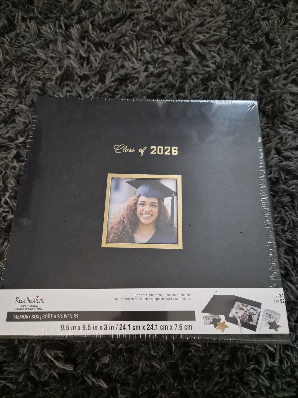 Class of 2026 Memory Box - Black with Gold Accent
